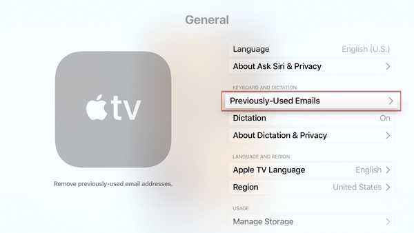 So löschen Sie zuvor verwendete Apple IDs und E-Mails auf Apple TV