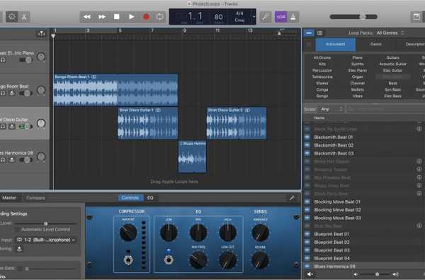 Herunterladen und Hinzufügen von Apple Loops zu Songs in GarageBand