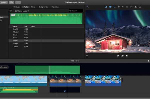 Bearbeiten, Trimmen und Anpassen von Audioclips in iMovie