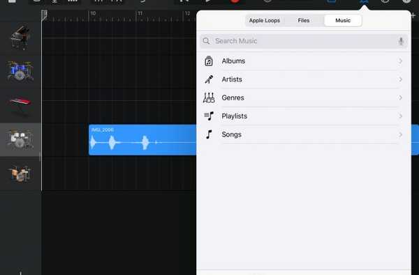 Importieren von Songs und Audio in GarageBand auf Mac und iOS