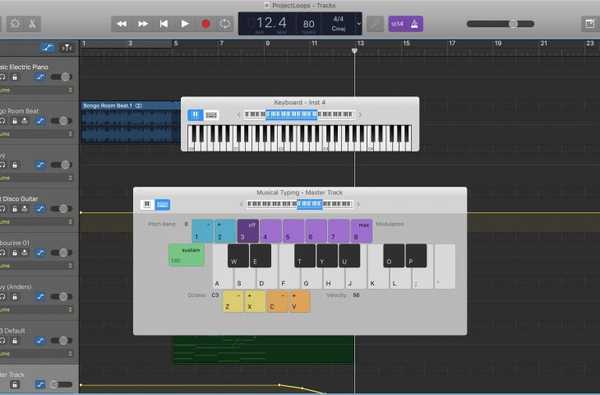 Anzeigen und Anpassen der Tastatur in GarageBand