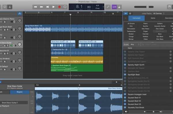 So arbeiten Sie mit Regions in GarageBand auf Mac und iOS