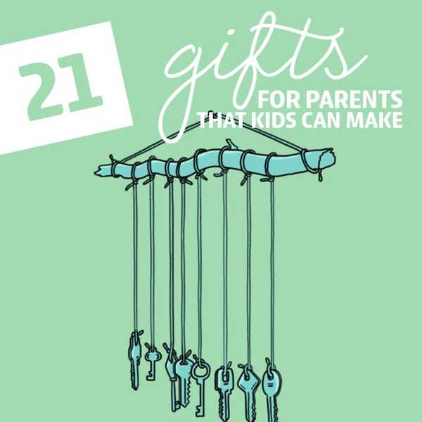 21 Hjemmelagde gaver til foreldre som barna kan lage