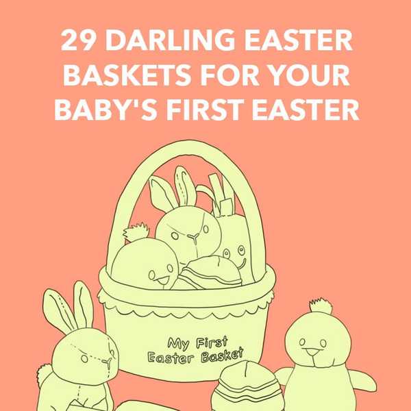29 cestas de Páscoa queridas para a primeira Páscoa do seu bebê