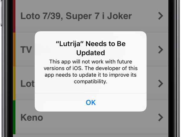 32-biters apper fungerer kanskje ikke lenger med fremtidige iOS-versjoner