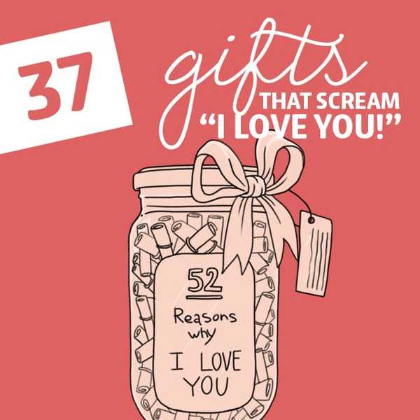 37 gaver som skriker Jeg elsker deg!
