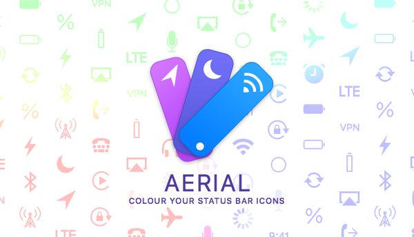 Fügen Sie Ihren Statusleistensymbolen mit Aerial einen Farbtupfer hinzu