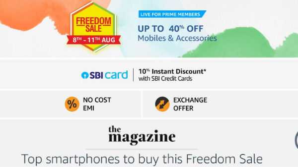 Amazon Freedom Sale 2019 Erbjudanden - Samsung-smarttelefoner tillgängliga med upp till 50% rabatt