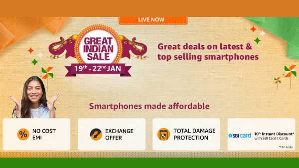 Amazon Great Indian Festival Sale Exchange-erbjudanden på Samsung, LG, Redmi, OnePlus och fler mobiler