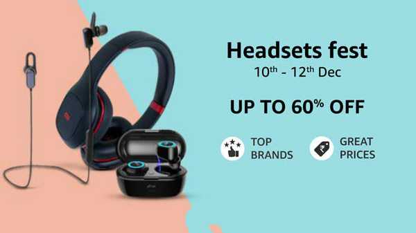 Amazon Headsets Fest tilbyr deg tilgang til hodetelefoner, øretelefoner, virkelig trådløse hodetelefoner og mer