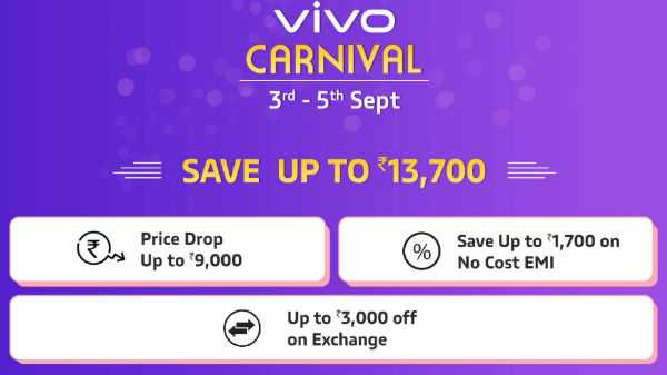 Amazon Vivo Carnival Sale - Vivo V15, Vivo S1, Vivo V15 Pro, Vivo Y17 e altro in sconto