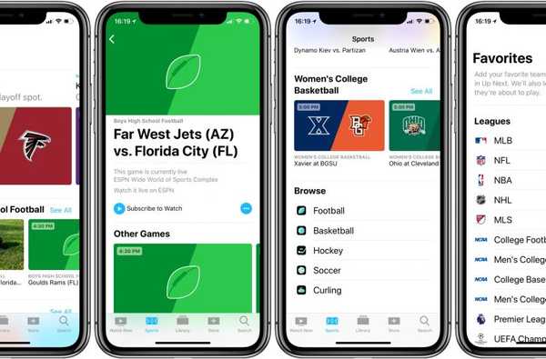 Apple kondigt binnenkort meer live sportaanbieders aan voor de tv-app