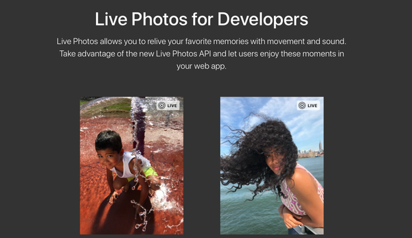Apple lansează API-ul JavaScript pentru încorporarea de fotografii live pe web