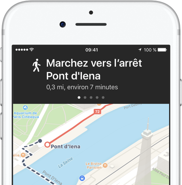 Apple Maps lancia le indicazioni di transito per Parigi