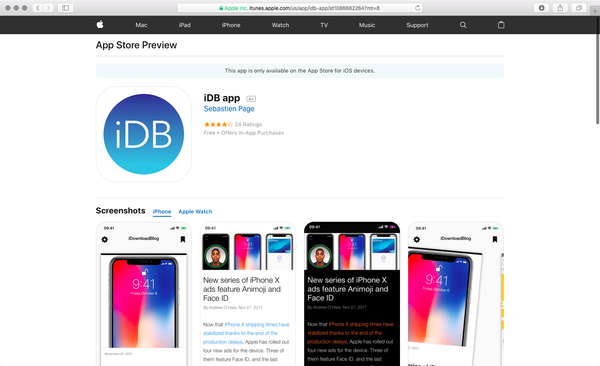 Apple granskar daterad appförhandsgranskning på webben med iOS 11 s nya App Store-styling