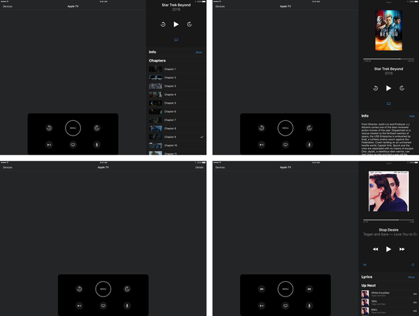 Aplikasi Apple TV Remote mendapatkan dukungan untuk iPad, lirik, daftar putar, bab & lainnya