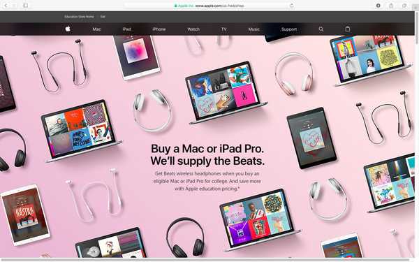 Apple divulga ofertas de volta às aulas em 2017 Beats grátis com compras selecionadas em iPad Pro e Mac