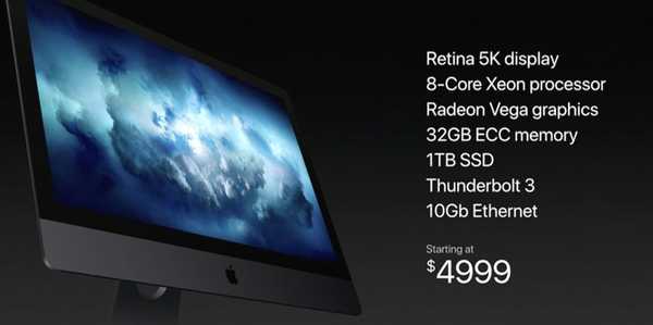 El iMac Pro de Apple por $ 4,999 se lanzará oficialmente este jueves 14 de diciembre