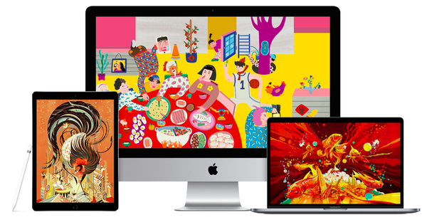 Apples Chinese New Year Wallpaper