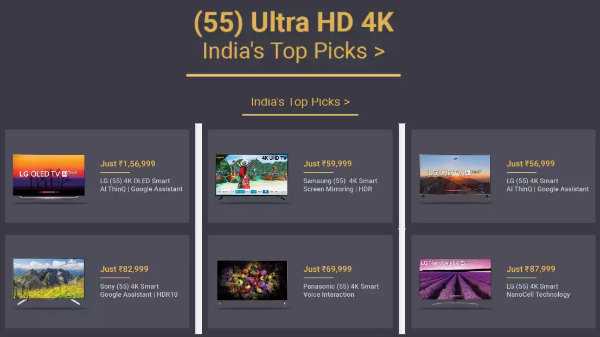 Einkaufsführer - Die besten 4K Ultra HD Smart-Fernseher in Indien