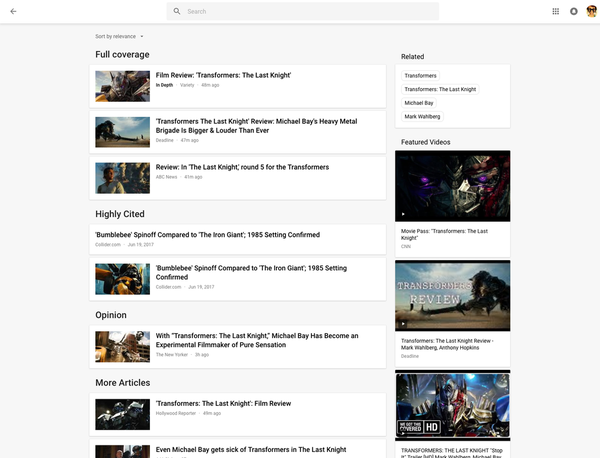 Sehen Sie sich das Redesign von Google News an