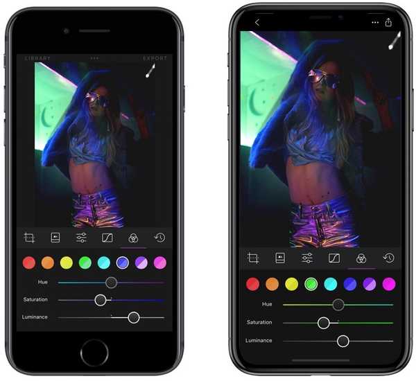 Darkroom fotoredigerer støtter nå brede farger, HEIF, Metal 2, metadata, iPhone X og mer