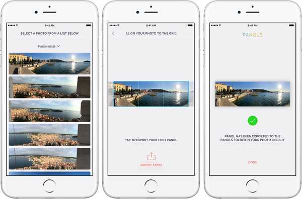 Descargue Panols gratis a través de la aplicación Apple Store para crear impresionantes panoramas para Instagram