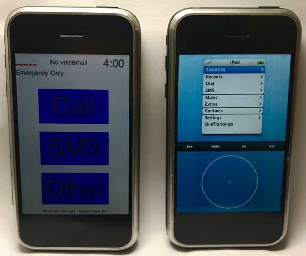 Roda de clique inicial e protótipos de iPhone baseados em ícones mostrados em novo vídeo