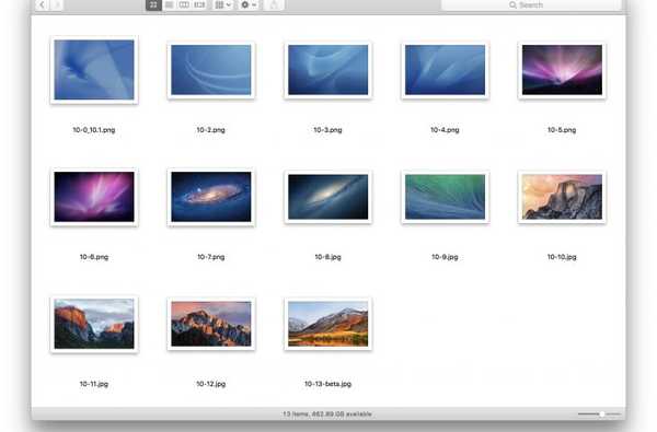 Elke Mac-achtergrond sinds OS X Cheetah 10.0