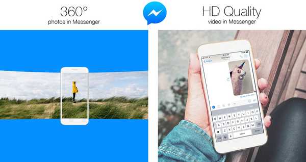 Facebook aduce fotografii la 360 de grade și videoclipuri de 720p în Messenger