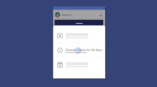 Facebook déploie un bouton Snooze