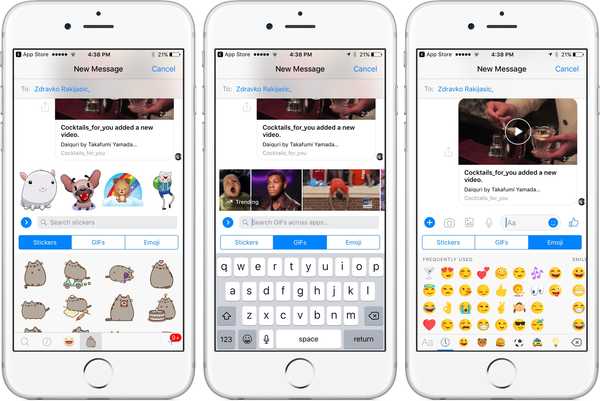 Facebook Messenger menguji iOS 10 Pesan ulang seperti antarmuka obrolan antarmuka pesan