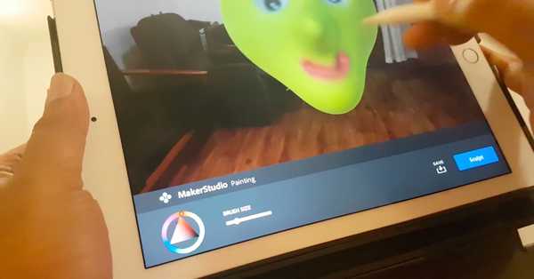 Lukisan jari dan patung 3D dalam augmented reality dengan ARKit