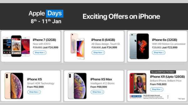 Flipkart Apple Days Sale Acquista iPhone a prezzi interessanti