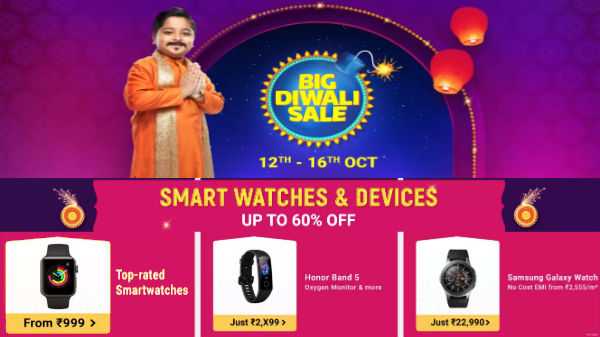 Flipkart Big Diwali Sale juiste moment om slimme banden en slimme horloges te kopen