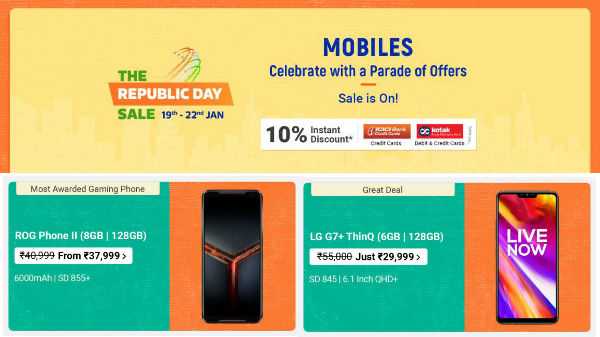 A Flipkart Republic Day Sale oferece enormes descontos em smartphones premium