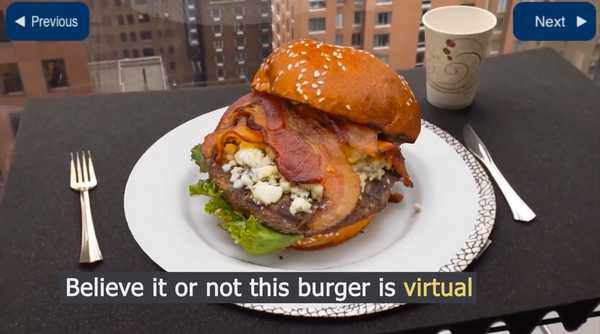 Comanda alimentelor cu ARKit crede sau nu, acest burger este virtual