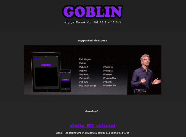 G0blin RC2 pour les appareils iOS 10.3-10.3.3 apporte des améliorations significatives