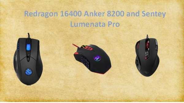 Mouses para jogos por US $ 30 por avaliação comparando o Redragon 16400, o Anker 8200 e o Setey Lumenata Pro
