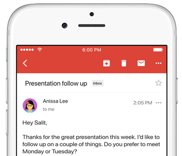 Gmail para iOS ahora usa el aprendizaje automático para proporcionar respuestas inteligentes