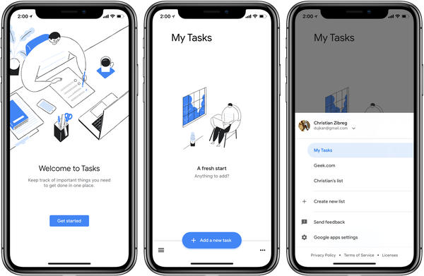 Google rilascia finalmente app Tasks native per iPhone