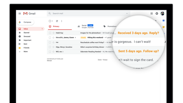 Google lanserar det ombyggda Gmail-gränssnittet med snoozing via e-post, konfidentiellt läge och mer