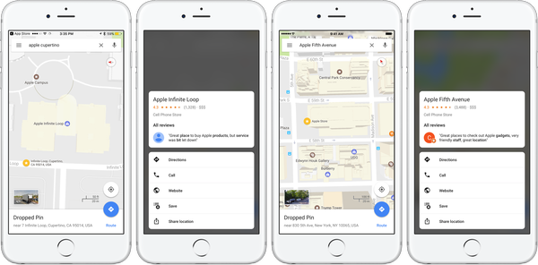 Google Maps får förhandsvisningar på 3D Touch-platser