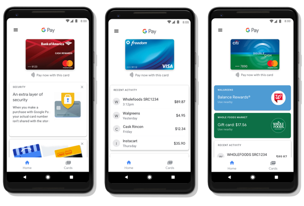 Google Pay dat nu wordt uitgerold, bevat binnenkort een antwoord op Apple Pay Cash