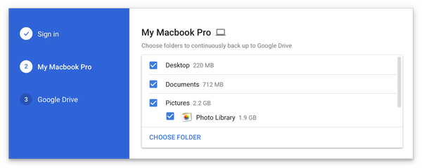 Google sta preparando una nuova app per il backup del Mac su Drive
