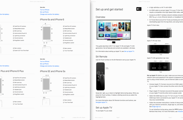 Récupérez les guides d'utilisation officiels pour iOS 11, macOS High Sierra 10.13, watchOS 4 et tvOS 11