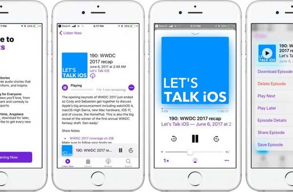 App pratica con l'app Podcast revisionata di iOS 11