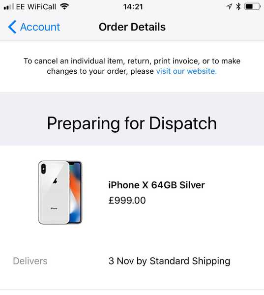 Apakah status pesanan iPhone X Anda sudah berubah menjadi mempersiapkan pengiriman / pengiriman?