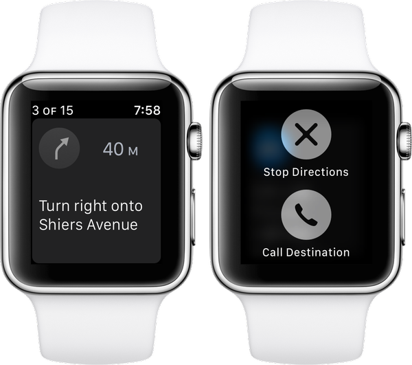 Hvordan ringe destinasjonen når du bruker Kart-appen på Apple Watch