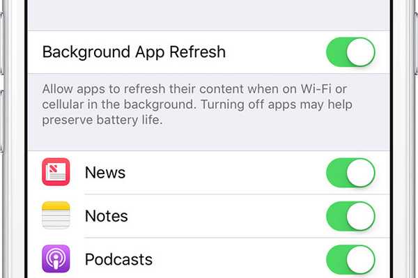 Hur du avaktiverar uppdatering av bakgrunden för iOS-appar när du är på mobil
